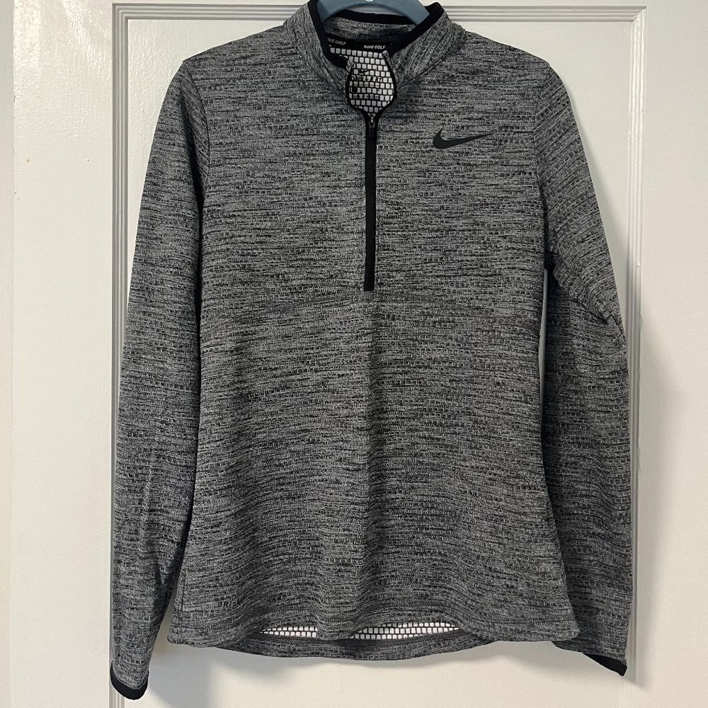 Nike Gold Women's Quarter Zip Size Small Gray/Black
